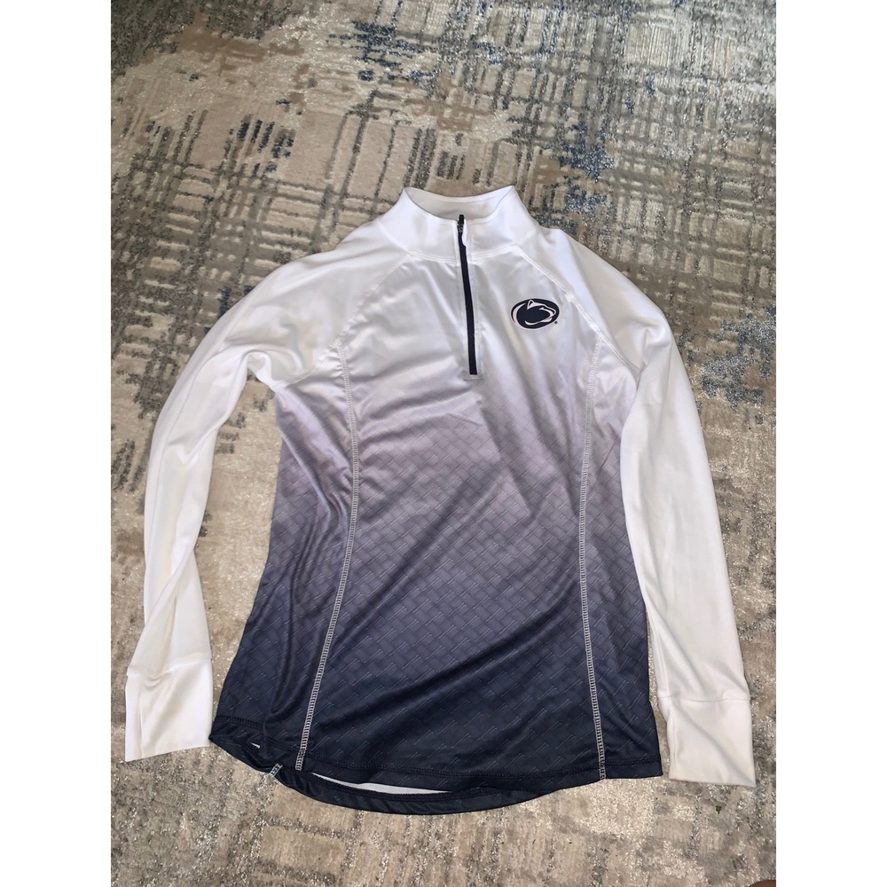 Colosseum Penn State Nittany Lions Womens Ombre Quarter Zip Pullover Medium